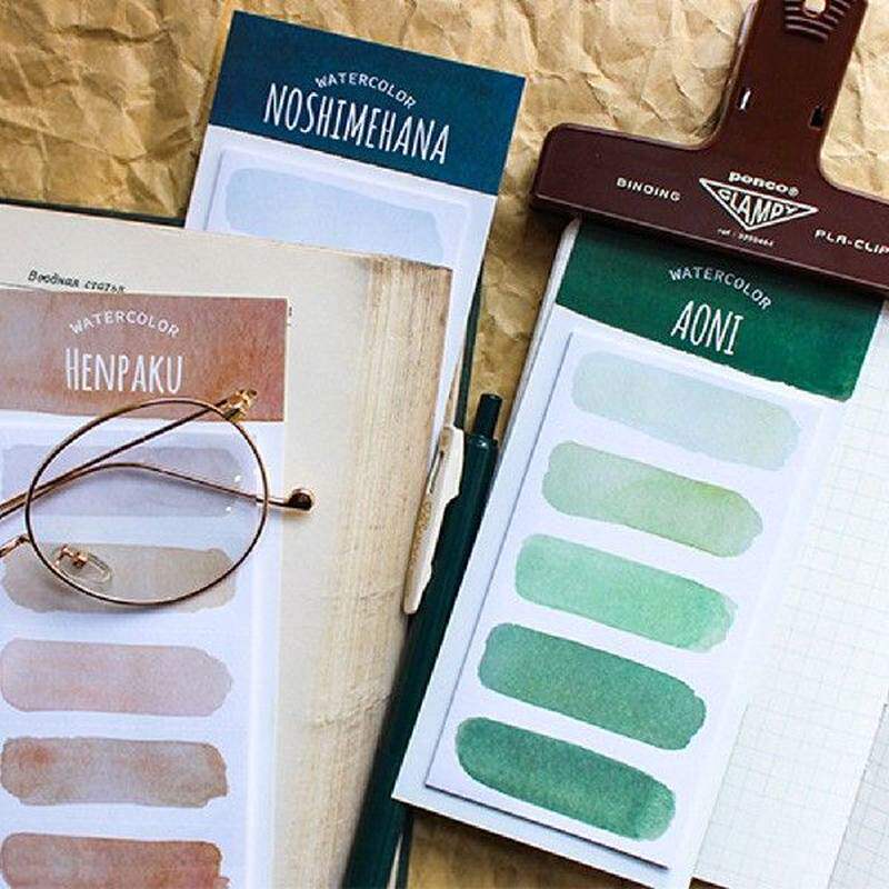 极速20Pcs/pad Stimcky Notes DIY Watercolor Emotion Note Pape