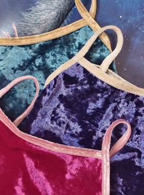 CICELYLI西瑟里李芭蕾体服丝绒拼色吊带舞蹈服基训服练功服