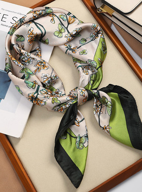 【70合集】新款丝巾女时尚百搭高级感70方巾韩版护颈领巾春秋复古