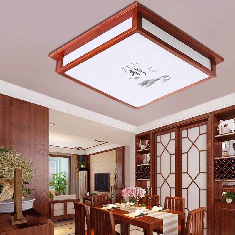 新中式中国风吸顶灯2024led简约古典卧室灯正方形客厅仿古