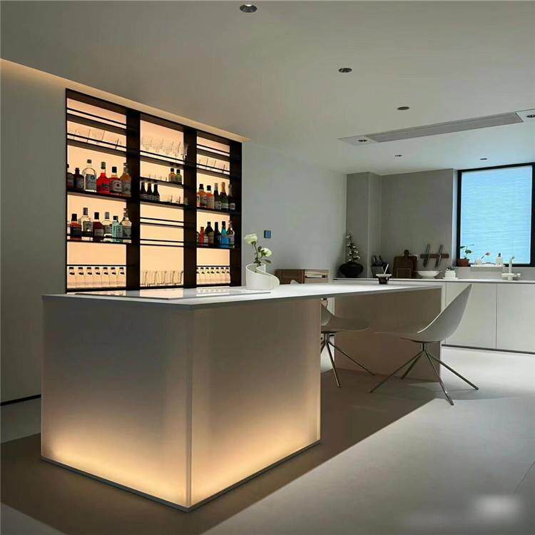 不锈钢金属展示柜亚克力发光背板酒柜酒格红酒架钢板柜厨房置物架