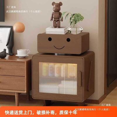 沙发边柜边几实木床头柜家用卧室小型机器人床边柜2025款收纳柜子