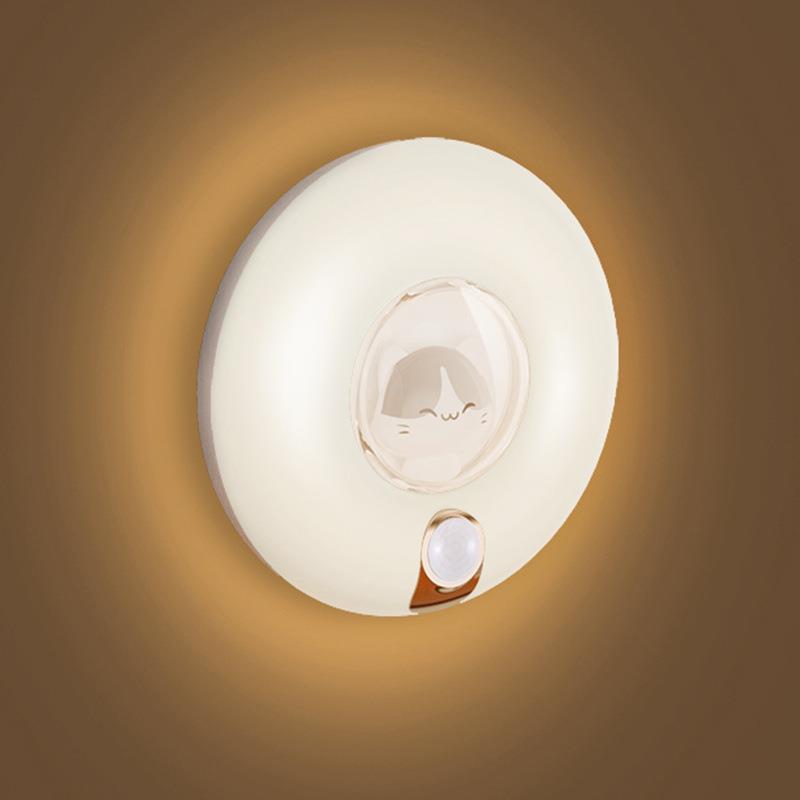 新款人体智能感应走廊不插电小夜灯超亮厕所楼道过道宿舍家用护眼