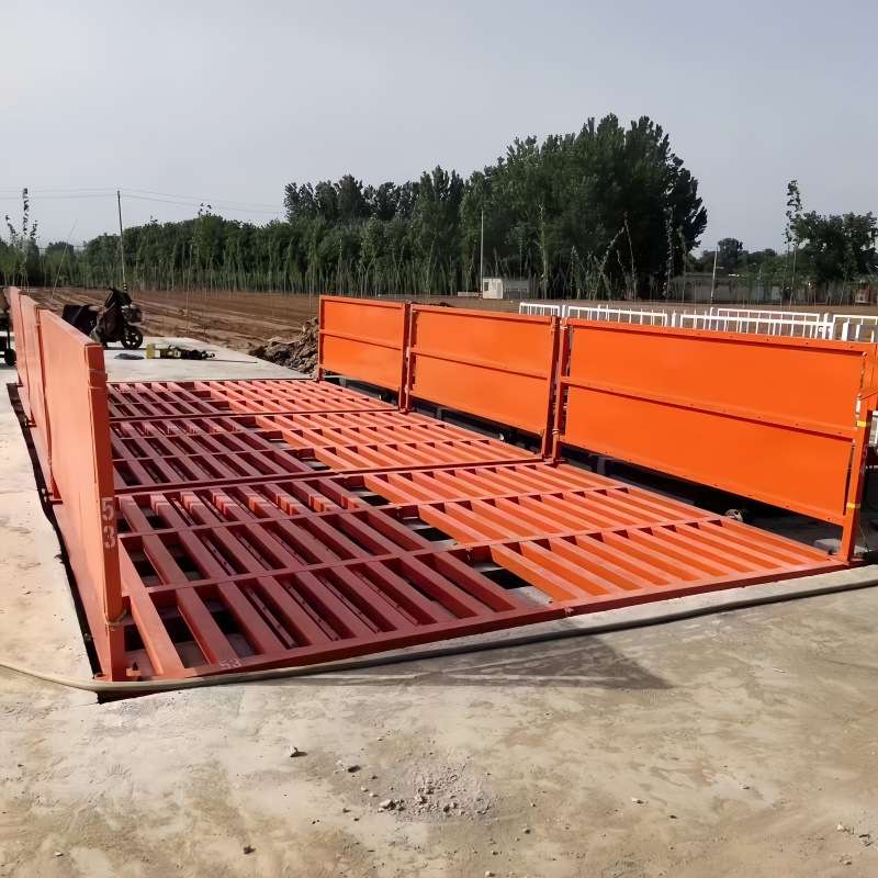 建筑工地平板洗车机 料场出口车辆洗轮机 全自动全封闭洗车台