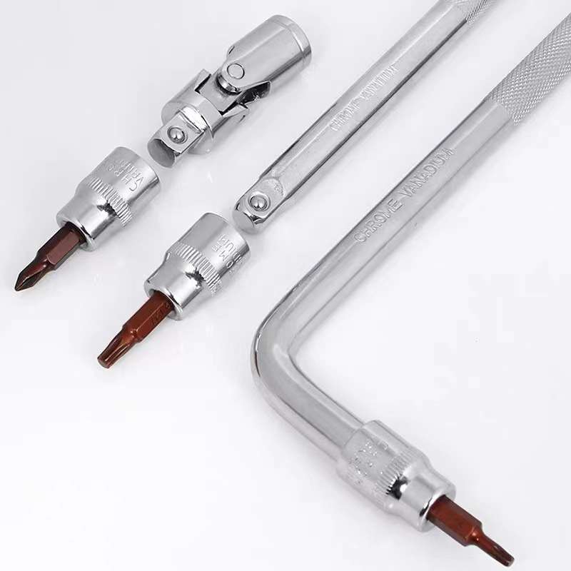 3/8中飞S2压批套筒内六角内六花一字十字旋具批头旋具头子中快速