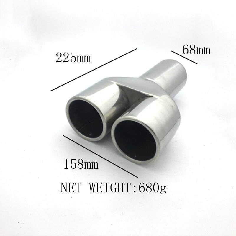 汽车改装排气管 汽车改装消声器尾喉通用双管一出二管管管排气管