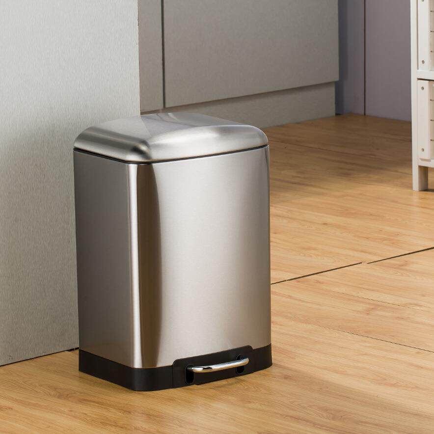 不锈钢垃圾桶脚踏欧式时尚创意家用厨房客厅办公酒店商用大号脚踩