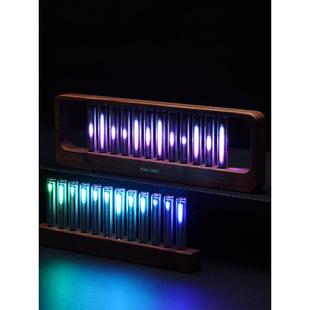 LED拾音灯频谱节奏氛围灯RGB拟辉光管音乐桌搭电竞桌面摆件声控灯