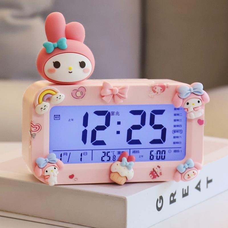 多功能桌面电子闹钟学生儿童2025新款女孩智能起床时钟
