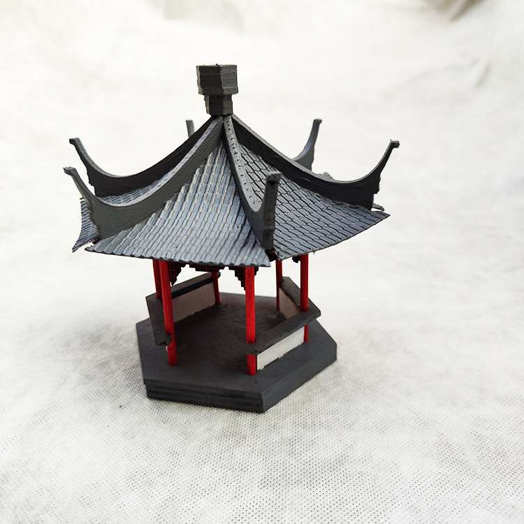厂家 徽派建筑模型建筑木制亭子工艺品微缩古凉亭木质