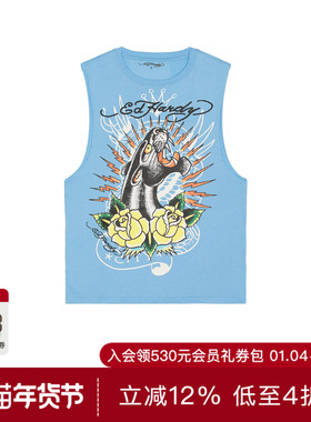 Ed HardyPanther Roses Cutoff Tee 休闲时尚潮流男REVOLVE  Baby