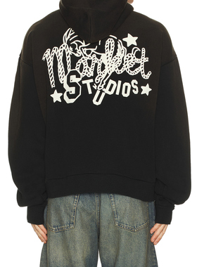 Market OLD WEST STUDIOS 连帽衫 休闲时尚潮流男REVOLVE  黑色