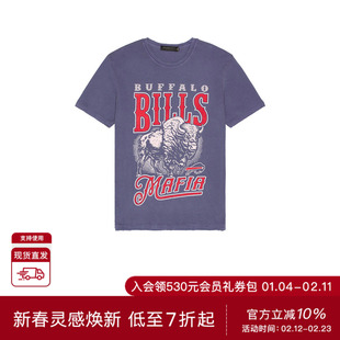 Junk Food BILLS MAFIA 复古T恤 休闲时尚潮流男REVOLVE  蓝色