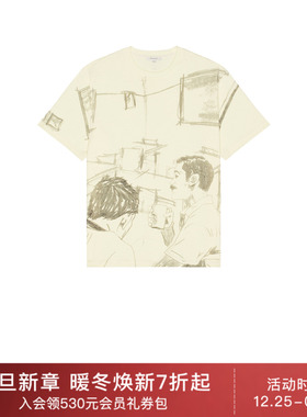 JW Anderson CAFE SCENE T恤 休闲时尚潮流男REVOLVE  黄色