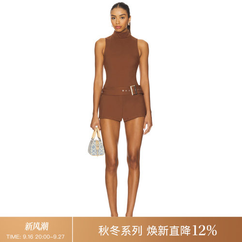 REVOLVE简约尚约色连体衣裤高腰修身通勤上装早秋新品