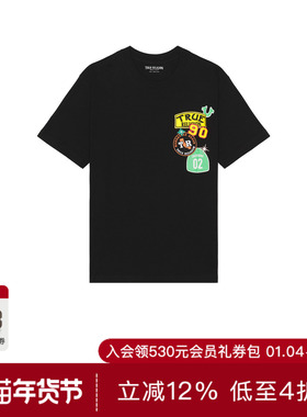 True Religion FREEWAY PATCH T恤 休闲时尚潮流男REVOLVE  黑色