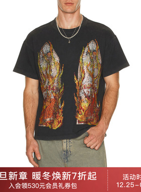 Who Decides War by Ev Bravado RHINESTONE FLAME GLASS 平针T恤