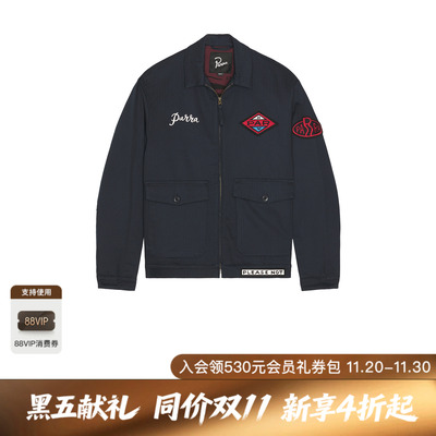 By Parra PUMPING GAS 夹克 休闲时尚潮流男REVOLVE  藏青色