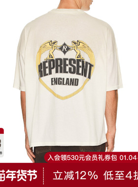 REPRESENT ANGEL BORDER T恤 休闲时尚潮流男REVOLVE  白色