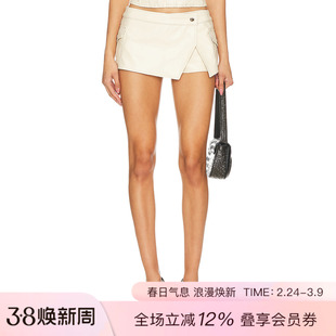 superdown ODESSA LEATHER 短裤裙 休闲时尚潮流REVOLVE  奶油