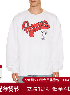 Junk Food PEANUTS 运动衫 休闲时尚潮流男REVOLVE  白色