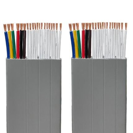 高柔耐折行车天车升降机YFFB6*2.5/14*1.0平方扁平随行拖链电缆