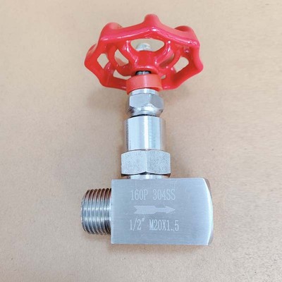 不锈钢内外丝螺纹压力表截止阀J21W-160PM20*1.5针型阀压力表阀