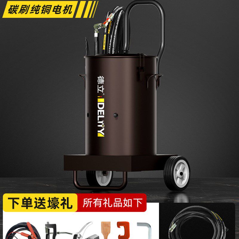 新款电动黄油枪挖机专用24v下沉式气动锂电全自动打黄油机神器220