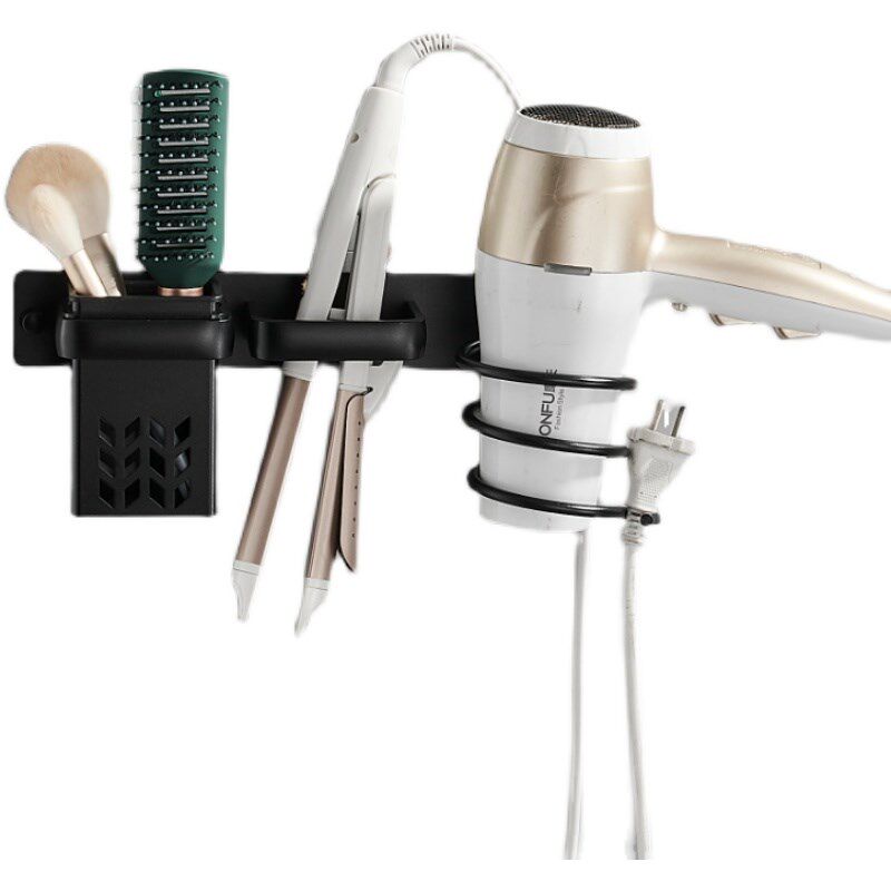 跨境吹风机支架壁挂浴室卷发棒直发器护发工具架家用电吹风筒架子