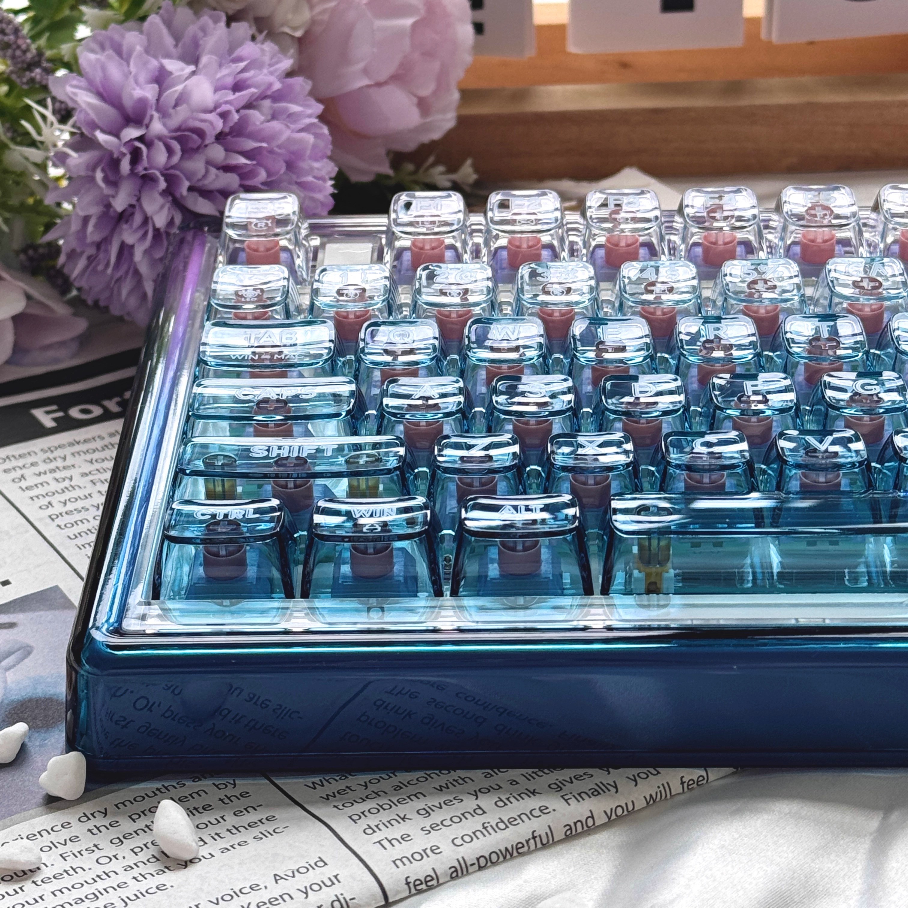 渐变色☆高透PC☆三模无线☆热插拔