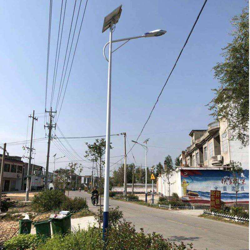 新农村8米太阳能路灯海螺臂热镀锌锥杆60W路灯杆蓝白色太阳能路灯,农机/农具/农膜,播种栽苗器/地膜机,淘宝优惠券,粉丝福利购,淘宝优惠卷