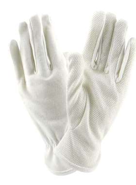 汉盾 HD-GP5509 纯棉30g 点塑防滑白色礼仪手套10付/打
