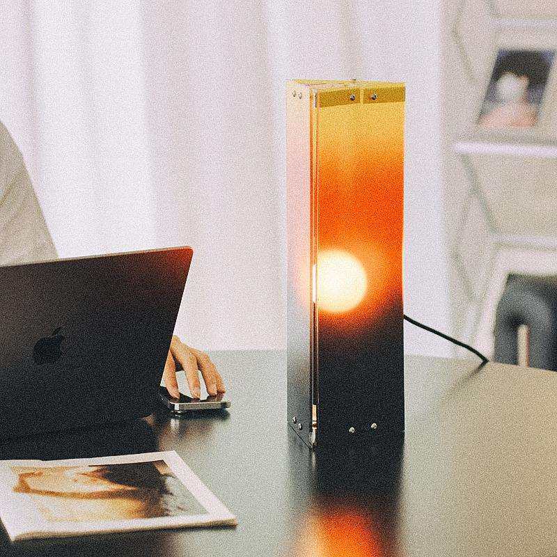 创意设计可升降日落渐变台灯桌面摆件装饰卧室床头夕阳氛围灯casa