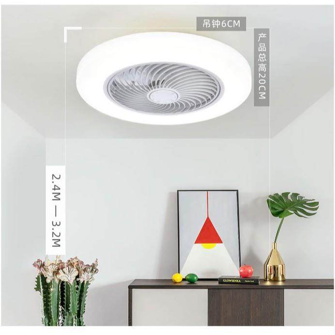 超薄吸顶风扇灯吊扇灯卧室餐厅家用隐形灯扇现代北欧带电扇吸顶灯