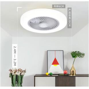 超薄吸顶风扇灯吊扇灯卧室餐厅家用隐形灯扇现代北欧带电扇吸顶灯