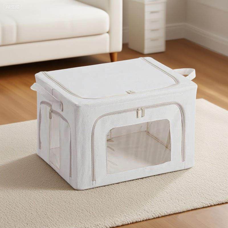 棉麻钢架箱家用布艺装衣服被子百纳箱衣柜可折叠整理储物盒收纳箱,农机/农具/农膜,播种栽苗器/地膜机,淘宝优惠券,粉丝福利购,淘宝优惠卷