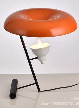 意大利橙色极简台灯个性书房书桌时尚美式创意床头简约客厅卧室灯