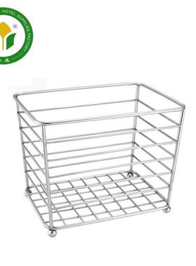 FHMJ-01 方锥形客房毛巾筐 现货镜钢毛巾筐收纳筐