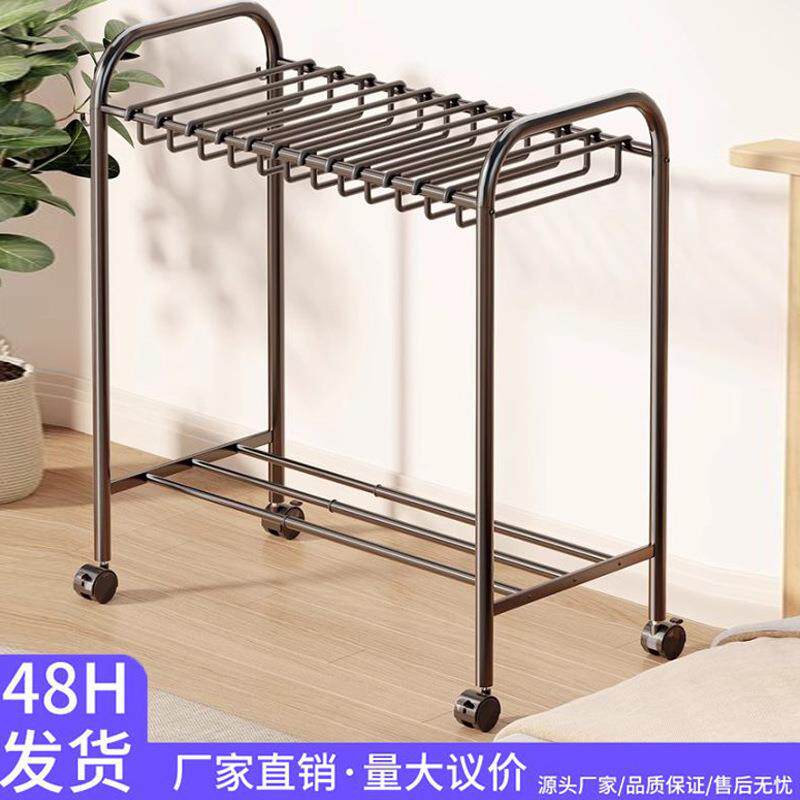 裤子收纳架衣柜挂晾裤子铁艺裤裙架可移动落地多功能裤架收纳神器
