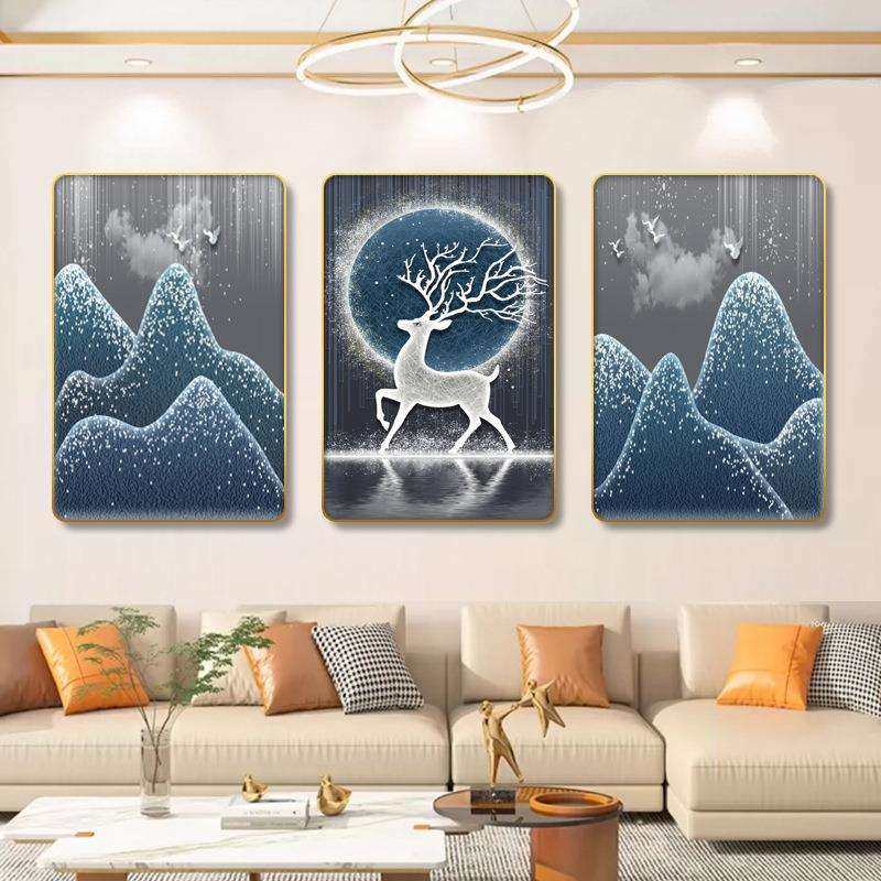 S026星空福鹿客厅高档三联画客厅装饰挂画沙发楼梯餐厅墙装饰画,农机/农具/农膜,播种栽苗器/地膜机,淘宝优惠券,粉丝福利购,淘宝优惠卷