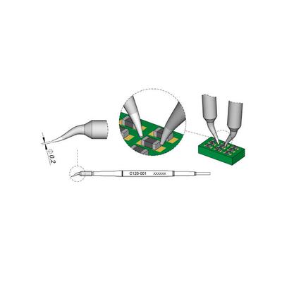 JBC CP微型镊子PA120专用烙铁头C120系列