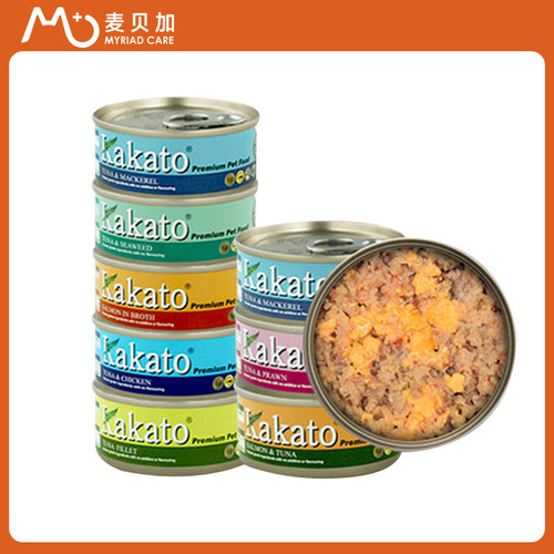 新西兰Kakato卡格猫狗罐头70g /170g犬猫通用零食罐头湿粮麦贝加