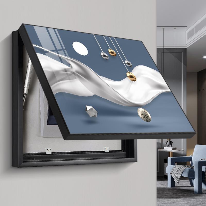 电表箱装饰画画免打孔遮挡挂画画配电箱空开箱家用现代简约电盒子