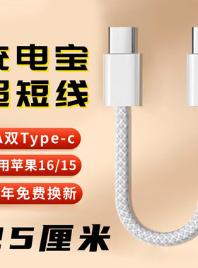 昊微双Type-C数据线短款