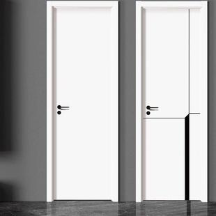 定制无漆生态门卧室门室内房间门静音门极简木门套装门实木复合门