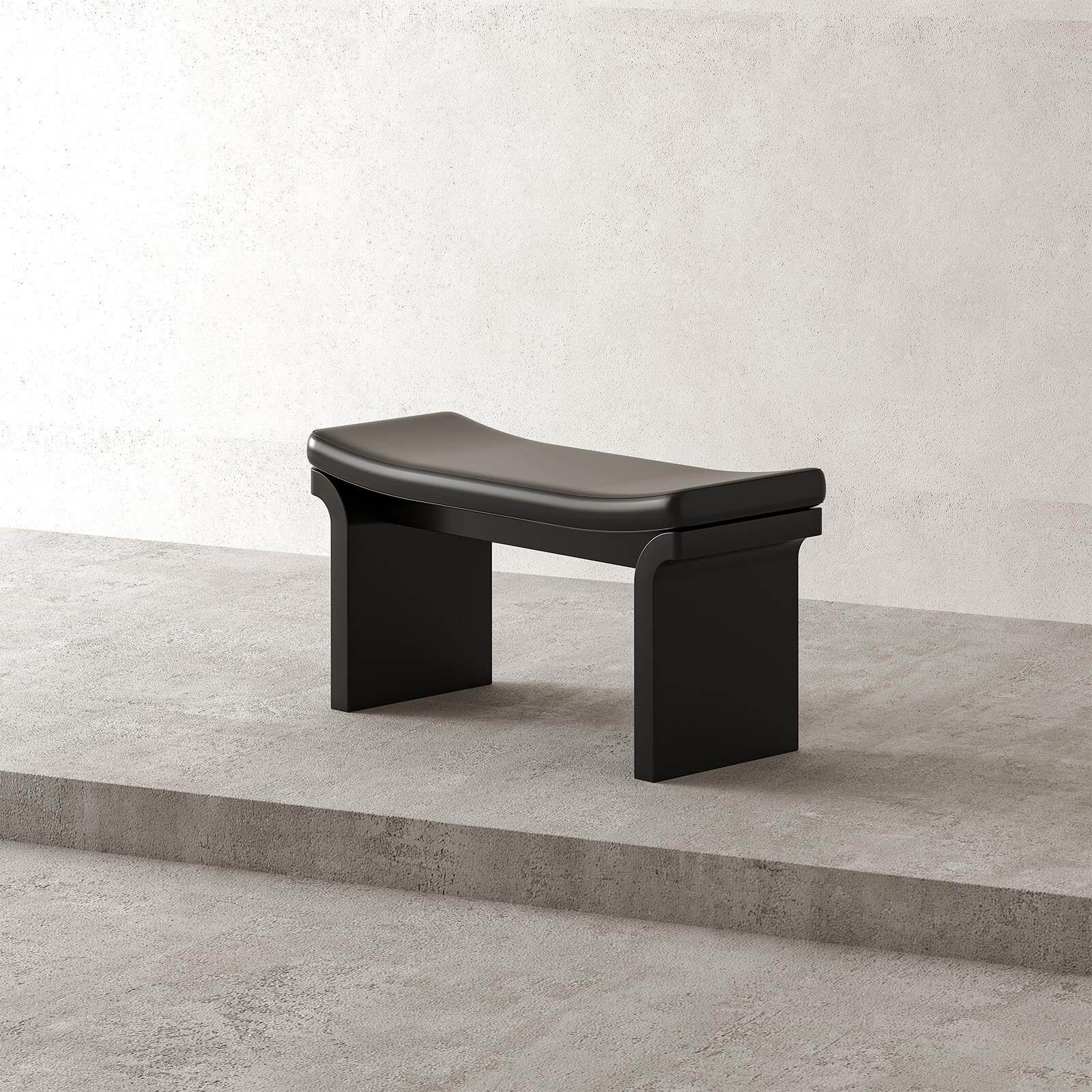 谷及 简约ins风换鞋凳入户门玄关客厅凳子独凳化妆凳皮质实木凳