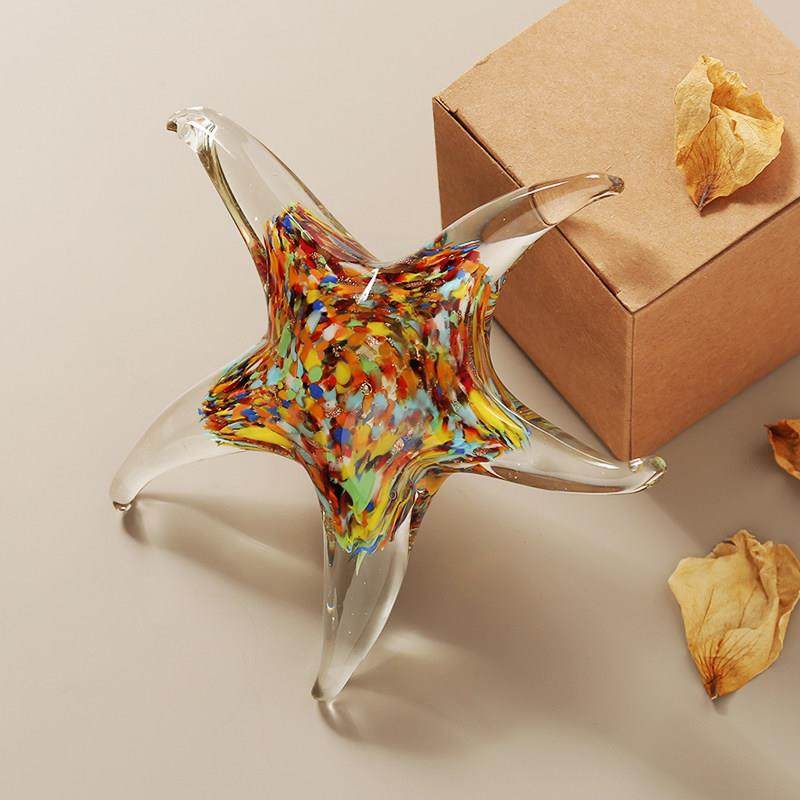 琉璃彩色海星摆件现代简约客厅样板房玄关电视柜酒柜博古架装饰品,家居饰品,装饰摆件,淘宝优惠券,粉丝福利购,淘宝优惠卷