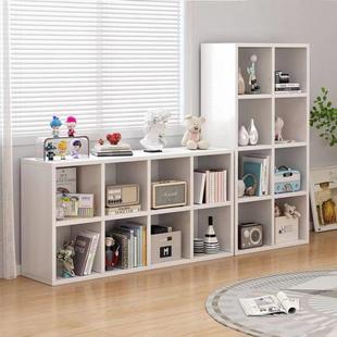 储物柜柜子书架置物架落地书柜家用收纳柜分层架八格柜矮柜格子柜