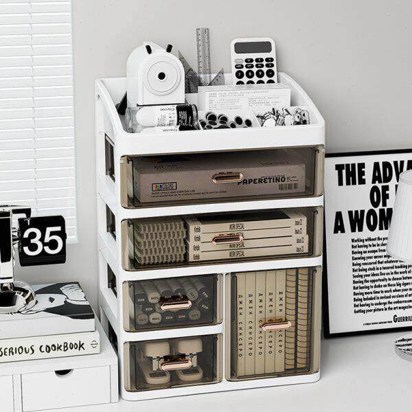 整理架学生文具多层抽屉式收纳盒桌面大容量收纳盒梳妆台面护肤品