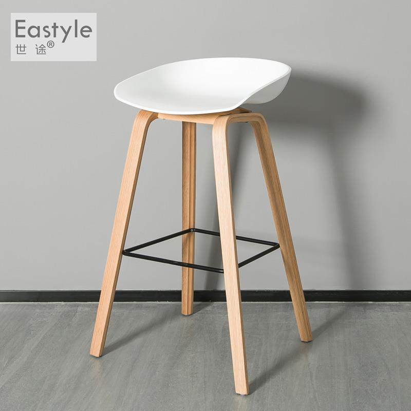 丹麦北欧风个性时尚现代简约软包创意酒吧椅吧凳设计师实木吧台椅